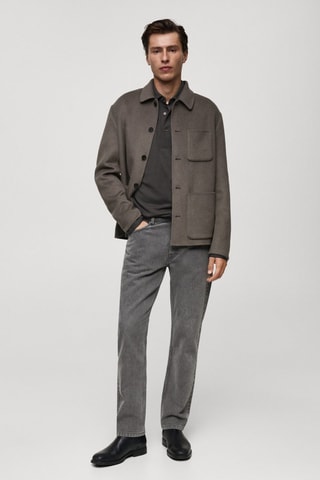 Jean slim-fit délavé gris - Gris