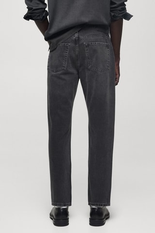 Jean straight-fit gris foncé - Gris