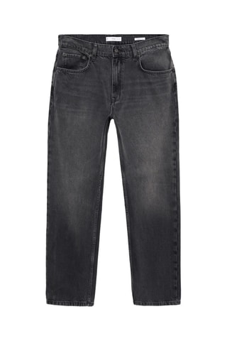Jean straight-fit gris foncé - Gris