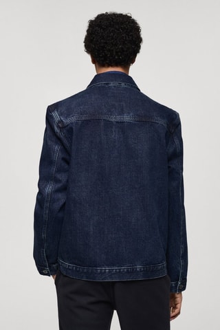 Blouson jean poches - Bleu marine