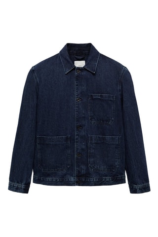 Blouson jean poches - Bleu marine