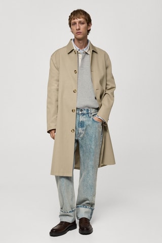 Jean straight-fit à revers - Bleu clair