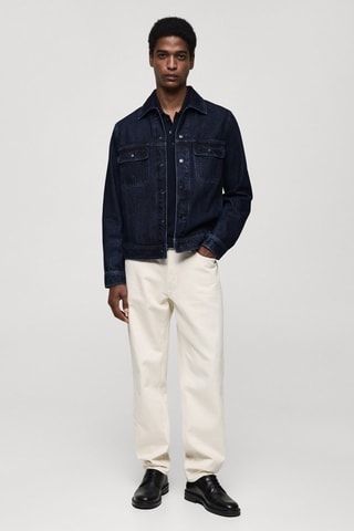 Blouson en jean poches - Bleu marine