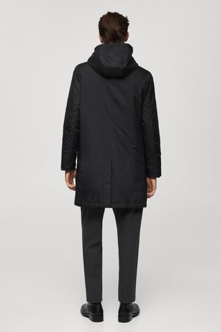 Parka matelassée résistante à l'eau - Noir