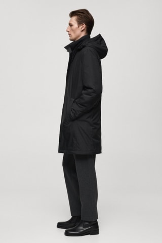 Parka matelassée résistante à l'eau - Noir