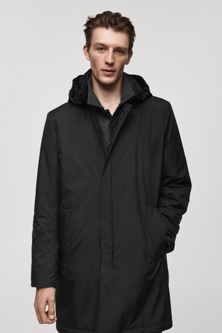 Parka matelassée résistante à l'eau - Noir