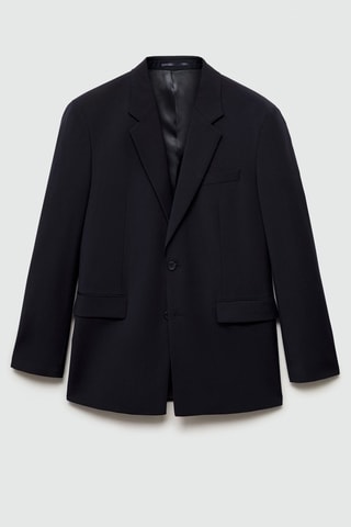 Veste costume laine mélangée regular-fit - Bleu marine