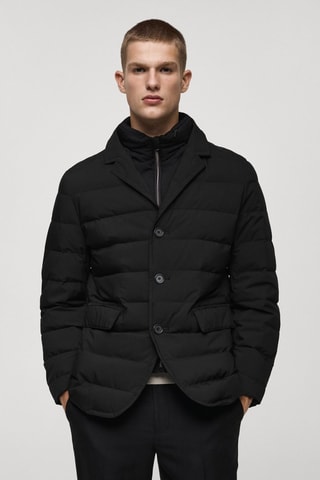 Veste résistante à l'eau rembourrage plumes - Noir