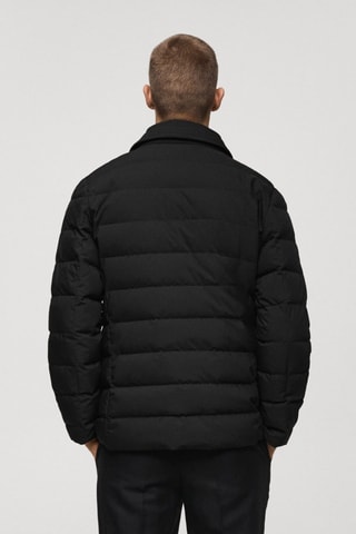 Veste résistante à l'eau rembourrage plumes - Noir