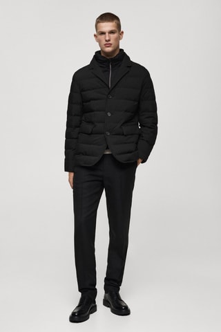 Veste résistante à l'eau rembourrage plumes - Noir