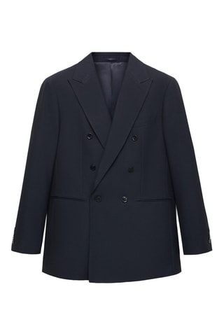 Veste costume slim fit croisée - Bleu marine