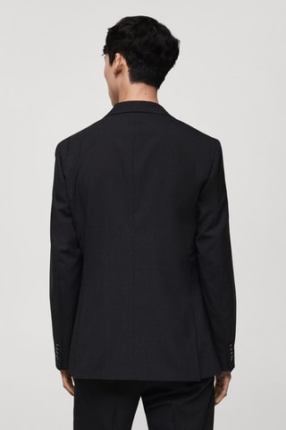 Veste costume slim-fit 100 % laine vierge - Gris