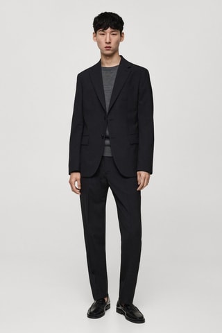 Veste costume slim-fit 100 % laine vierge - Gris