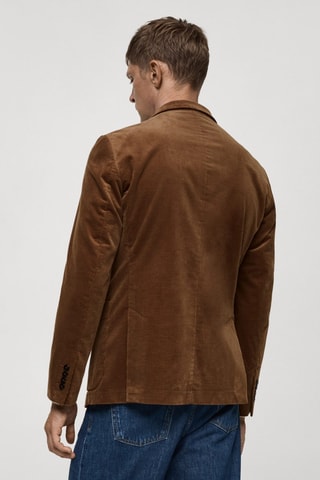 Veste slim fit velours côtelé - Marron