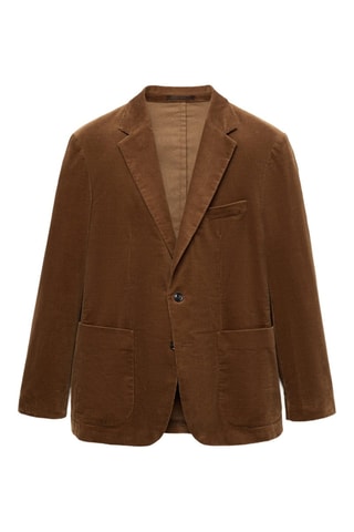 Veste slim fit velours côtelé - Marron