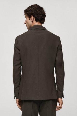 Veste costume laine infroissable - Marron