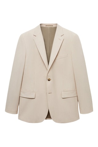 Veste costume slim-fit tissu comfort stretch - Beige