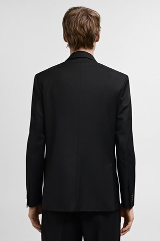 Veste costume regular-fit croisée - Noir