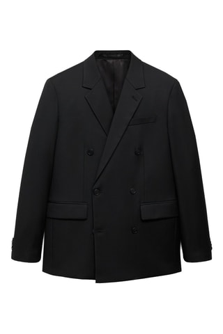 Veste costume regular-fit croisée - Noir