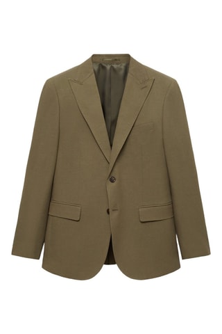 Veste costume slim-fit mélange de Tencel - Kaki
