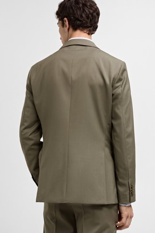 Veste costume slim-fit 100 % laine vierge - Vert