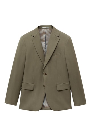 Veste costume slim-fit 100 % laine vierge - Vert