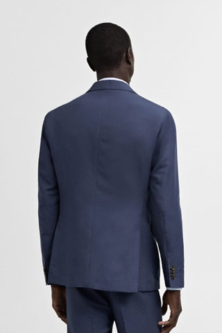 Veste costume slim-fit tissu comfort stretch - Bleu