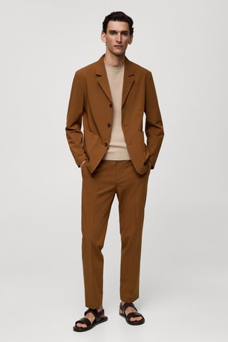 Veste slim-fit poches - Orange foncé