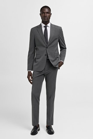 Veste costume slim-fit tissu comfort stretch - Gris