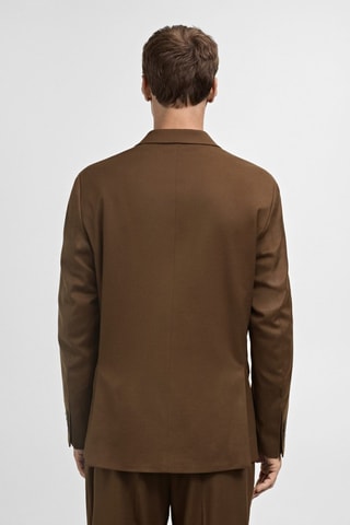 Veste costume slim-fit boutons croisés - Marron