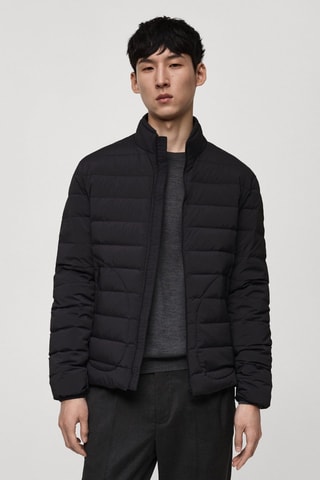 Veste matelassée rembourrage plumes - Anthracite