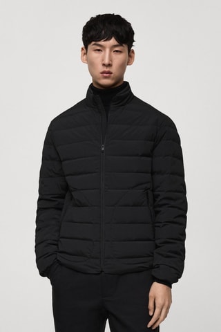 Veste matelassée rembourrage plumes - Noir