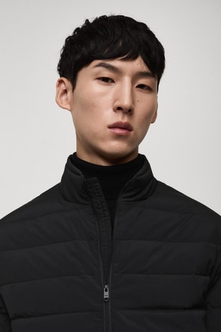 Veste matelassée rembourrage plumes - Noir