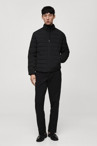 Veste matelassée rembourrage plumes - Noir