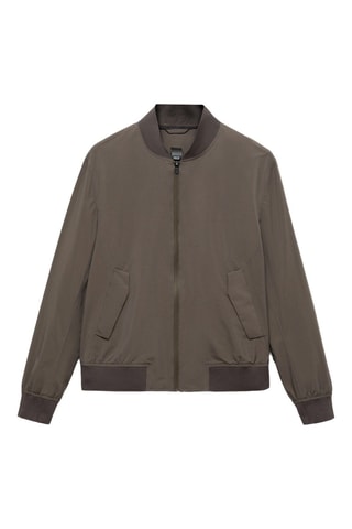 Bomber tissu technique imperméable - Marron