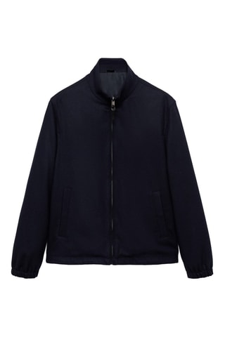 Blouson laine regular-fit - Bleu marine