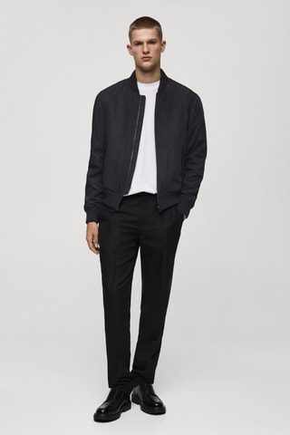 Bomber matelassé résistant à l'eau - Bleu marine