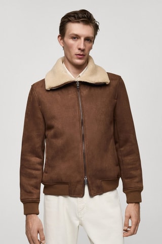 Blouson double face moutonné - Marron