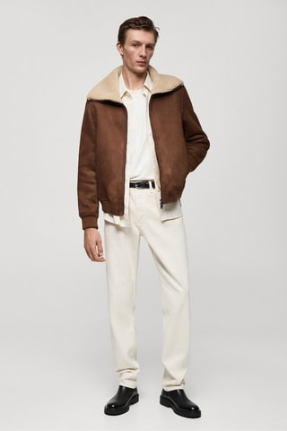 Blouson double face moutonné - Marron