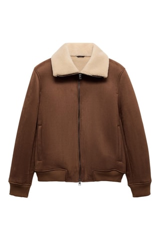 Blouson double face moutonné - Marron