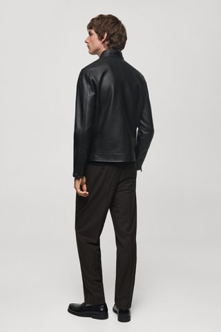 Blouson en similicuir nappa - Noir