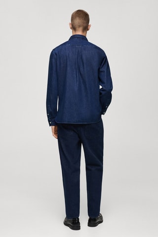 Chemise en jean regular-fit - Bleu marine