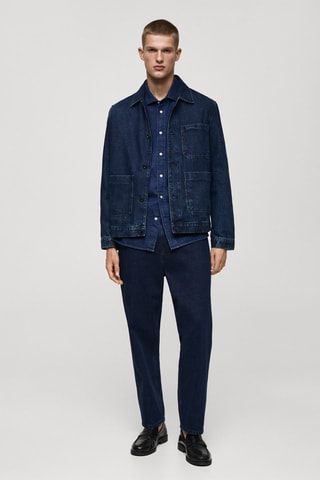 Chemise en jean regular-fit - Bleu marine