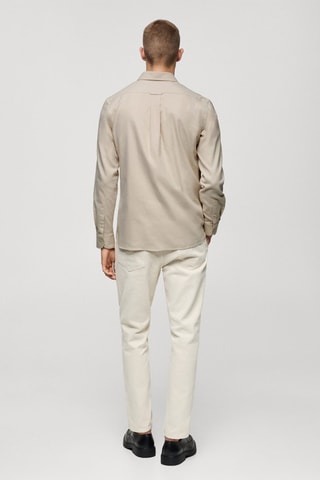 Chemise 100 % coton flanelle regular-fit - Gris clair