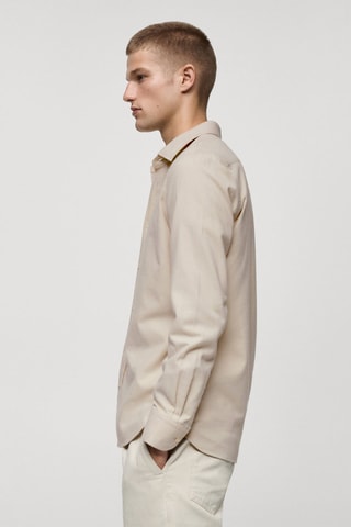 Chemise 100 % coton flanelle regular-fit - Gris clair