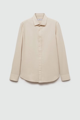 Chemise 100 % coton flanelle regular-fit - Gris clair