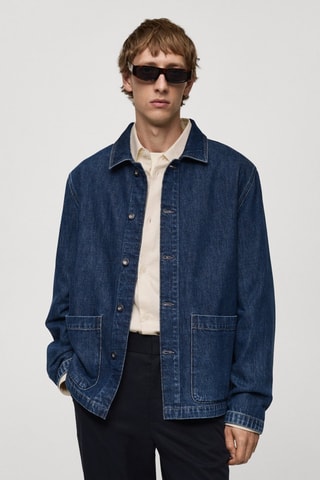 Surchemise en jean relaxed-fit - Bleu marine