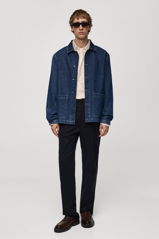 Surchemise en jean relaxed-fit - Bleu marine