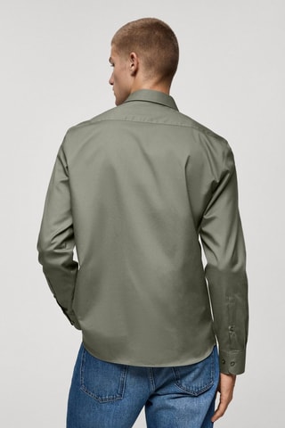 Chemise regular-fit 100 % coton - Vert