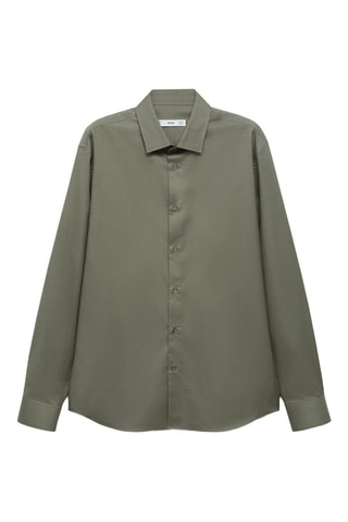 Chemise regular-fit 100 % coton - Vert